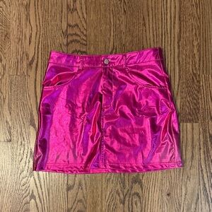 Metallic Pink mini skirt